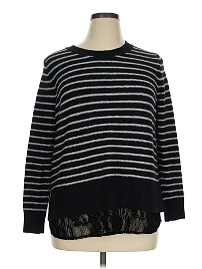 Pre-owned Lane Bryant Pullover Sweater In Black