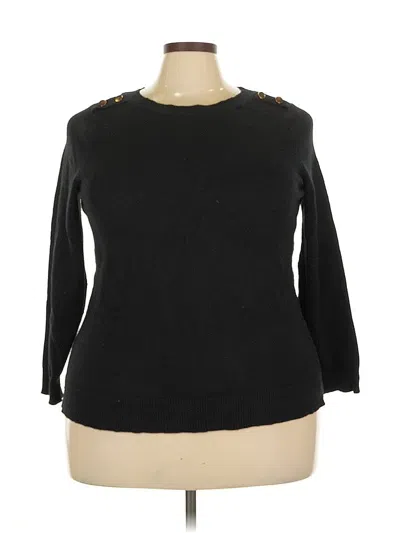 Pre-owned Lane Bryant Pullover Sweater In Black