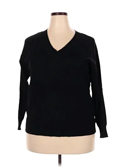 Pre-owned Lane Bryant Pullover Sweater In Black
