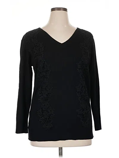 Pre-owned Lane Bryant Pullover Sweater In Black