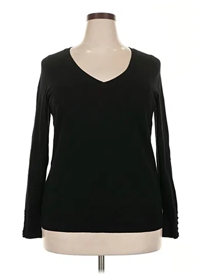 Pre-owned Lane Bryant Pullover Sweater In Black