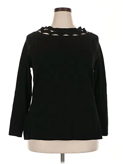 Pre-owned Lane Bryant Pullover Sweater In Black