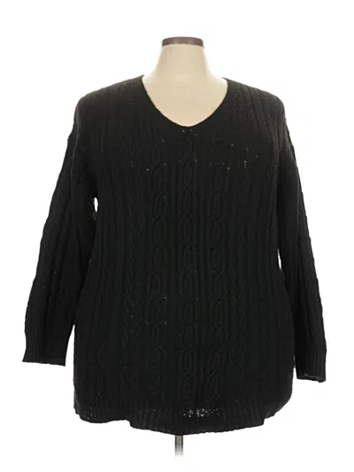 Pre-owned Lane Bryant Pullover Sweater In Black