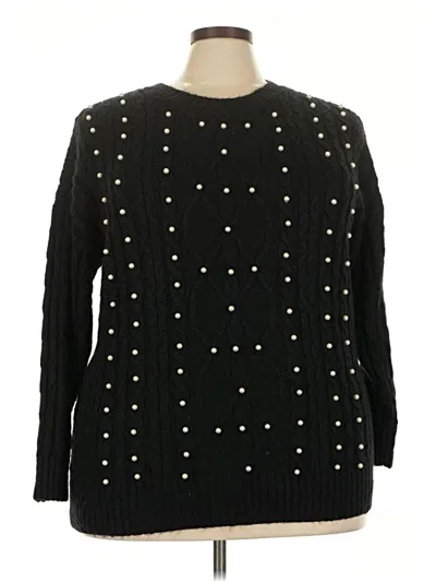 Pre-owned Lane Bryant Pullover Sweater In Black