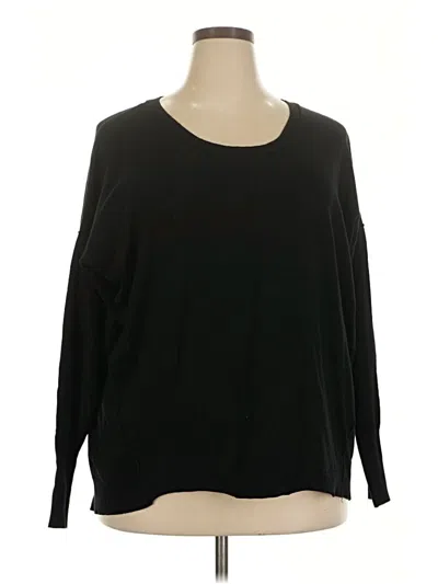 Pre-owned Lane Bryant Pullover Sweater In Black