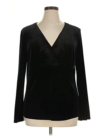 Pre-owned Lane Bryant Pullover Sweater In Black