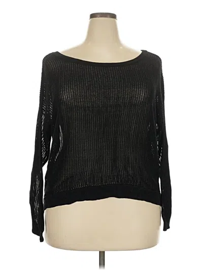 Pre-owned Lane Bryant Pullover Sweater In Black