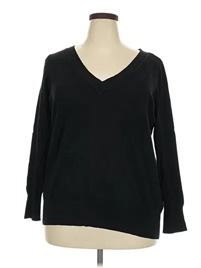 Pre-owned Lane Bryant Pullover Sweater In Black