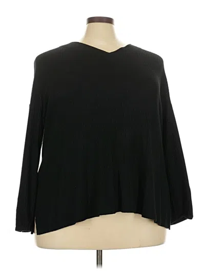 Pre-owned Lane Bryant Pullover Sweater In Black