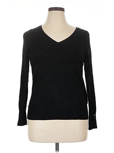 Pre-owned Lane Bryant Pullover Sweater In Black