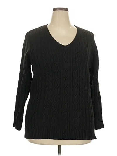 Pre-owned Lane Bryant Pullover Sweater In Black