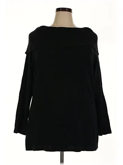 Pre-owned Lane Bryant Pullover Sweater In Black