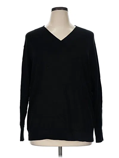 Pre-owned Lane Bryant Pullover Sweater In Black