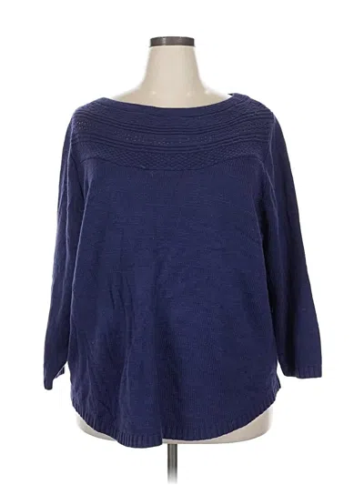 Pre-owned Lane Bryant Pullover Sweater In Blue