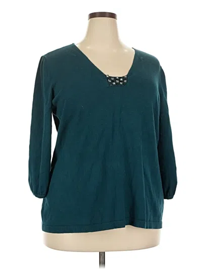 Pre-owned Lane Bryant Pullover Sweater In Blue