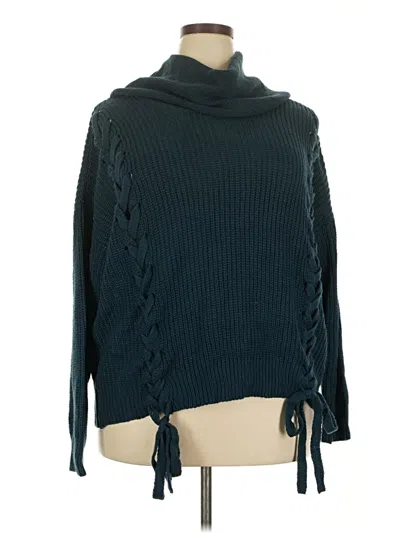 Pre-owned Lane Bryant Pullover Sweater In Blue