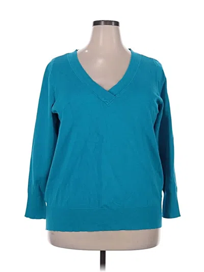 Pre-owned Lane Bryant Pullover Sweater In Blue