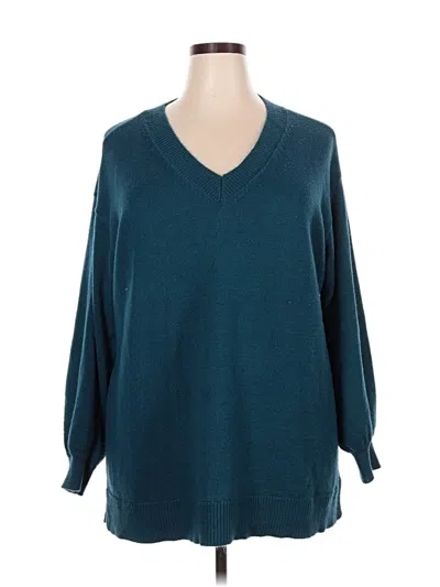Pre-owned Lane Bryant Pullover Sweater In Blue