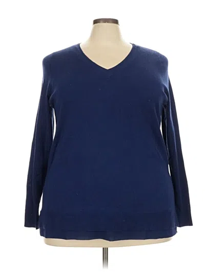 Pre-owned Lane Bryant Pullover Sweater In Blue