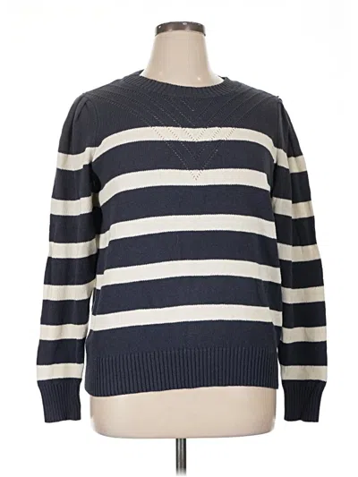 Pre-owned Lane Bryant Pullover Sweater In Blue
