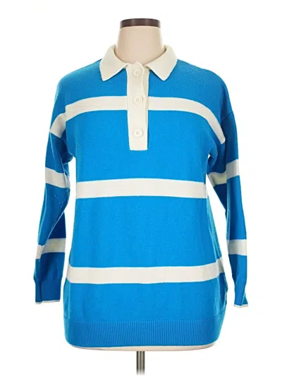 Pre-owned Lane Bryant Pullover Sweater In Blue