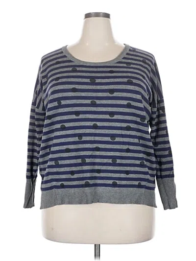 Pre-owned Lane Bryant Pullover Sweater In Blue
