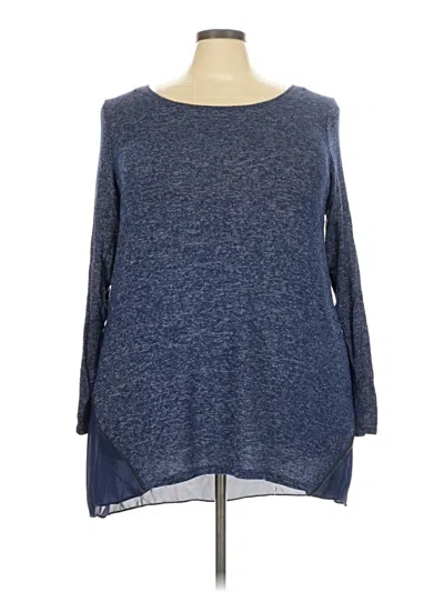 Pre-owned Lane Bryant Pullover Sweater In Blue