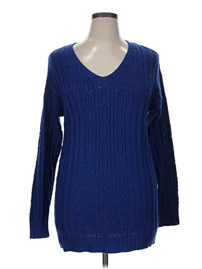 Pre-owned Lane Bryant Pullover Sweater In Blue