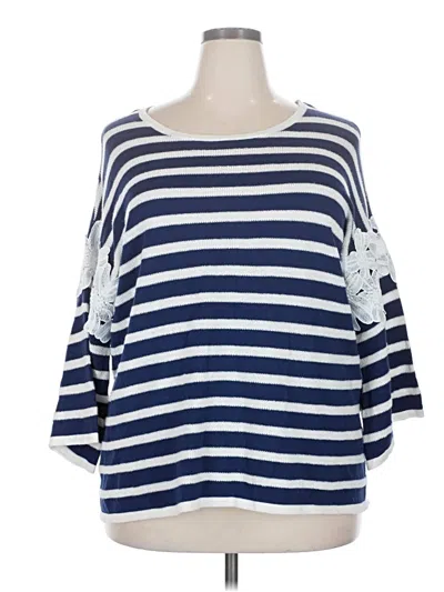 Pre-owned Lane Bryant Pullover Sweater In Blue