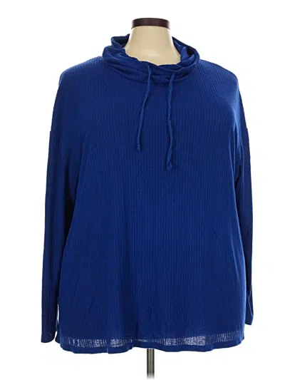 Pre-owned Lane Bryant Pullover Sweater In Blue