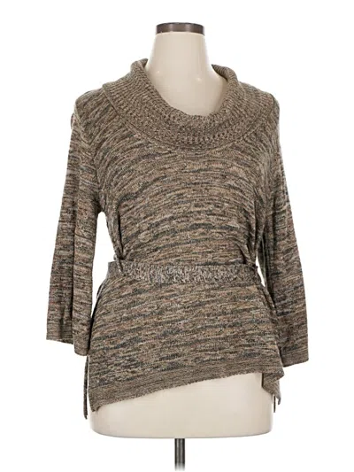 Pre-owned Lane Bryant Pullover Sweater In Brown