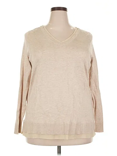 Pre-owned Lane Bryant Pullover Sweater In Brown