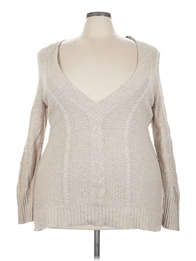 Pre-owned Lane Bryant Pullover Sweater In Brown