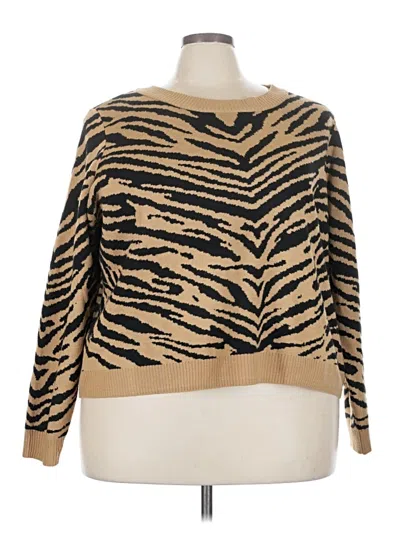 Pre-owned Lane Bryant Pullover Sweater In Brown