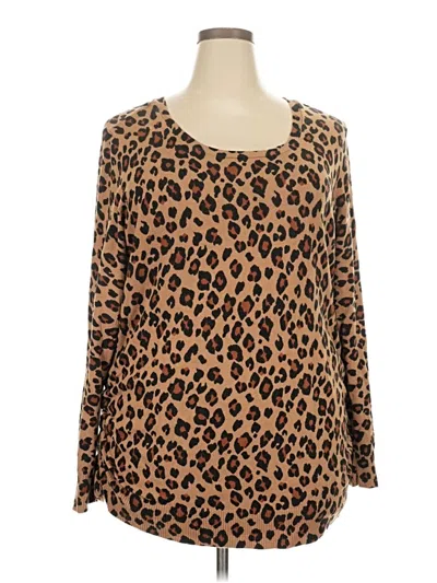 Pre-owned Lane Bryant Pullover Sweater In Brown