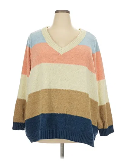 Pre-owned Lane Bryant Pullover Sweater In Brown