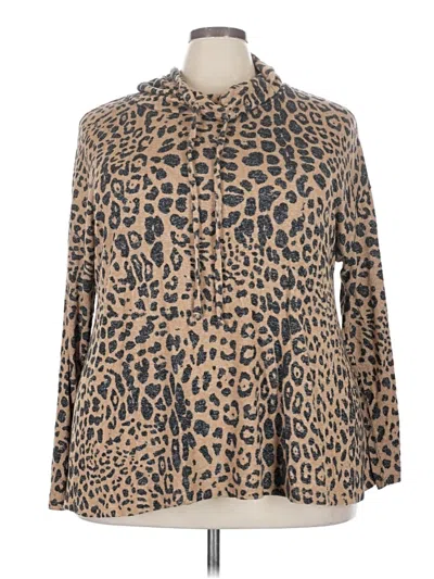 Pre-owned Lane Bryant Pullover Sweater In Brown