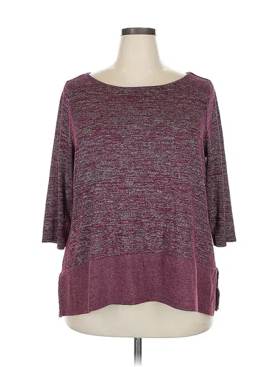 Pre-owned Lane Bryant Pullover Sweater In Burgundy