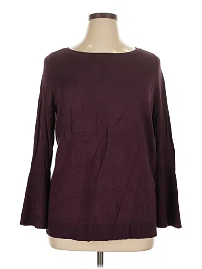 Pre-owned Lane Bryant Pullover Sweater In Burgundy