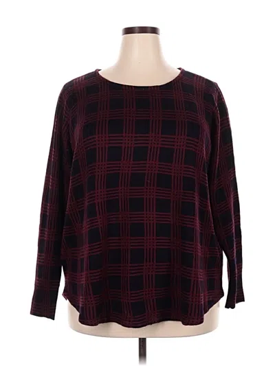 Pre-owned Lane Bryant Pullover Sweater In Burgundy