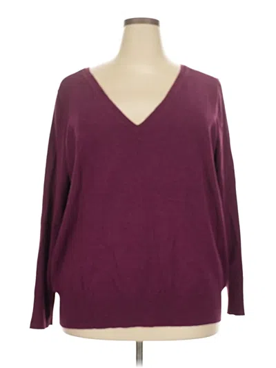Pre-owned Lane Bryant Pullover Sweater In Burgundy