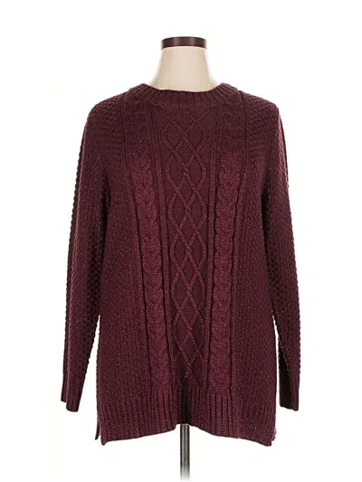 Pre-owned Lane Bryant Pullover Sweater In Burgundy