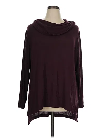 Pre-owned Lane Bryant Pullover Sweater In Burgundy