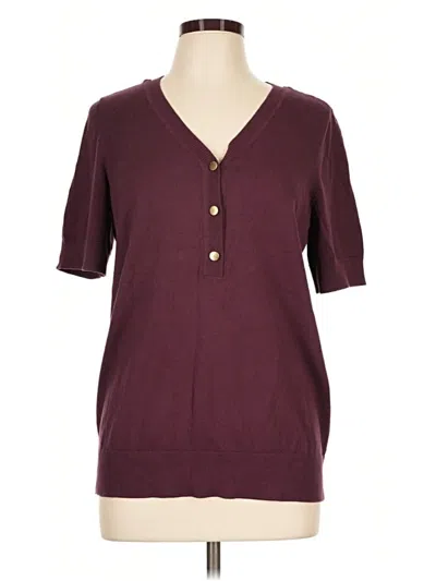 Pre-owned Lane Bryant Pullover Sweater In Burgundy