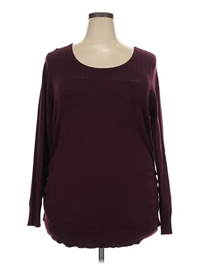 Pre-owned Lane Bryant Pullover Sweater In Burgundy