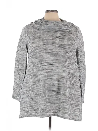 Pre-owned Lane Bryant Pullover Sweater In Gray