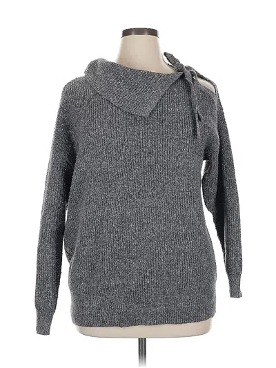 Pre-owned Lane Bryant Pullover Sweater In Gray