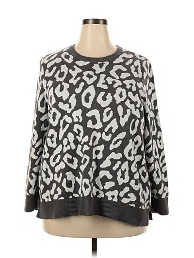 Pre-owned Lane Bryant Pullover Sweater In Gray