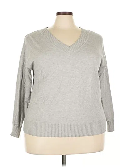 Pre-owned Lane Bryant Pullover Sweater In Gray