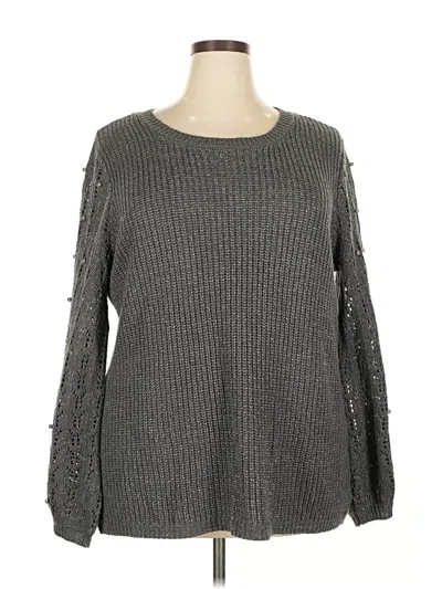 Pre-owned Lane Bryant Pullover Sweater In Gray
